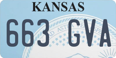 KS license plate 663GVA