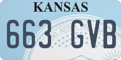 KS license plate 663GVB