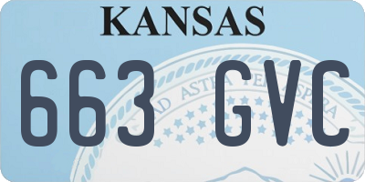 KS license plate 663GVC
