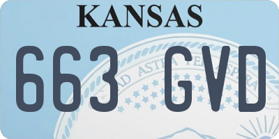 KS license plate 663GVD