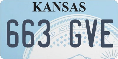 KS license plate 663GVE