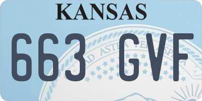 KS license plate 663GVF