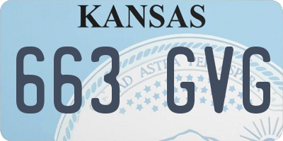 KS license plate 663GVG