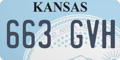 KS license plate 663GVH