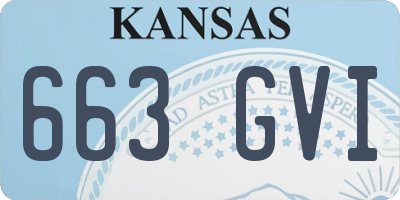 KS license plate 663GVI