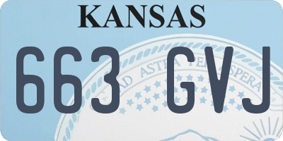 KS license plate 663GVJ