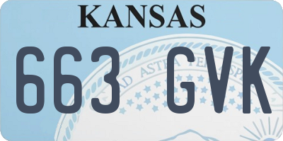 KS license plate 663GVK