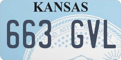 KS license plate 663GVL