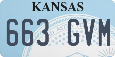 KS license plate 663GVM