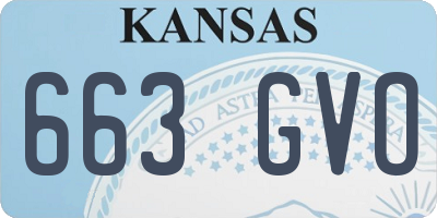 KS license plate 663GVO