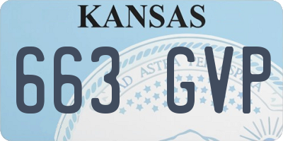 KS license plate 663GVP