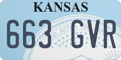 KS license plate 663GVR