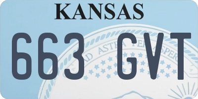 KS license plate 663GVT