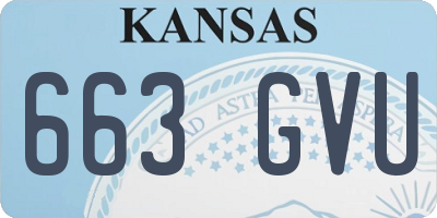 KS license plate 663GVU