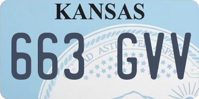 KS license plate 663GVV