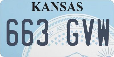 KS license plate 663GVW