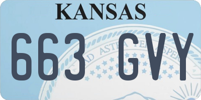 KS license plate 663GVY