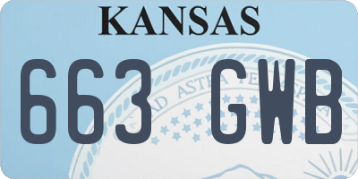 KS license plate 663GWB