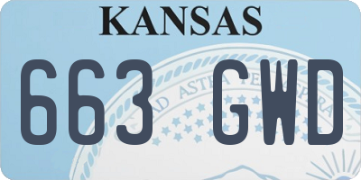 KS license plate 663GWD