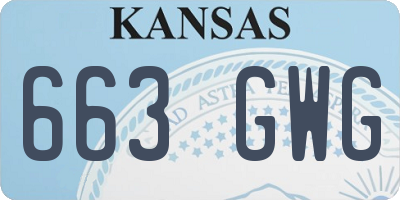 KS license plate 663GWG