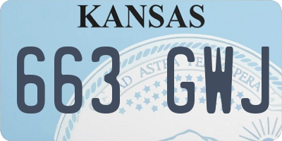 KS license plate 663GWJ