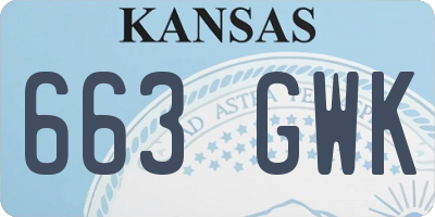 KS license plate 663GWK