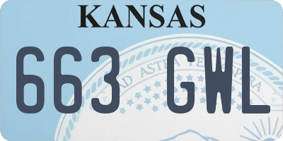 KS license plate 663GWL