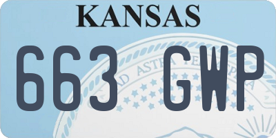 KS license plate 663GWP