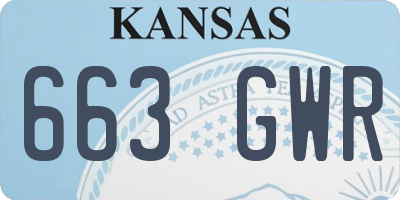 KS license plate 663GWR