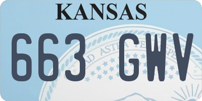KS license plate 663GWV