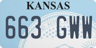 KS license plate 663GWW