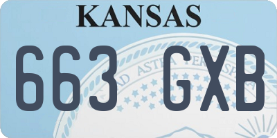 KS license plate 663GXB