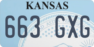 KS license plate 663GXG