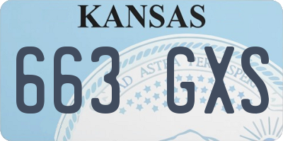 KS license plate 663GXS