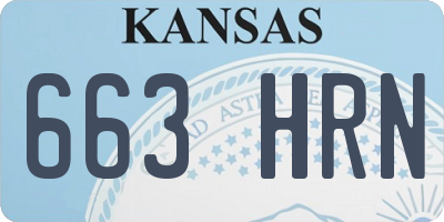 KS license plate 663HRN