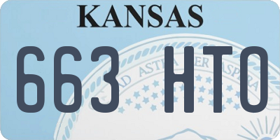 KS license plate 663HTO