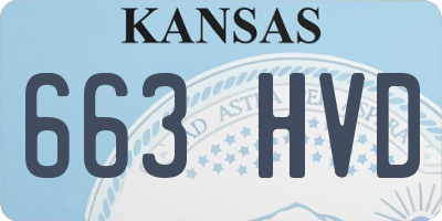 KS license plate 663HVD