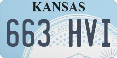 KS license plate 663HVI
