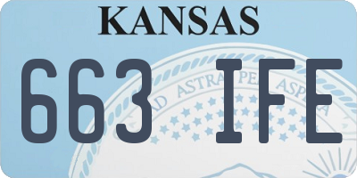KS license plate 663IFE