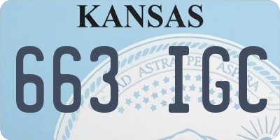 KS license plate 663IGC