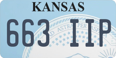 KS license plate 663IIP