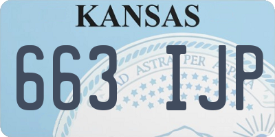 KS license plate 663IJP