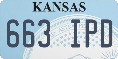 KS license plate 663IPD