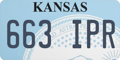 KS license plate 663IPR
