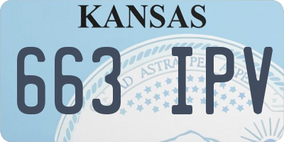 KS license plate 663IPV