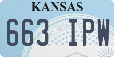 KS license plate 663IPW