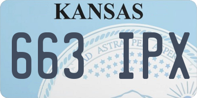 KS license plate 663IPX