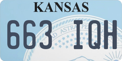 KS license plate 663IQH