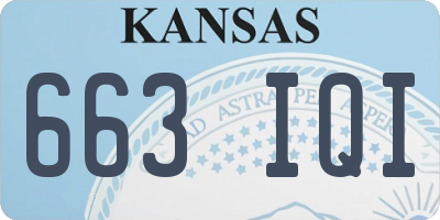 KS license plate 663IQI