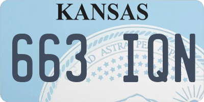 KS license plate 663IQN